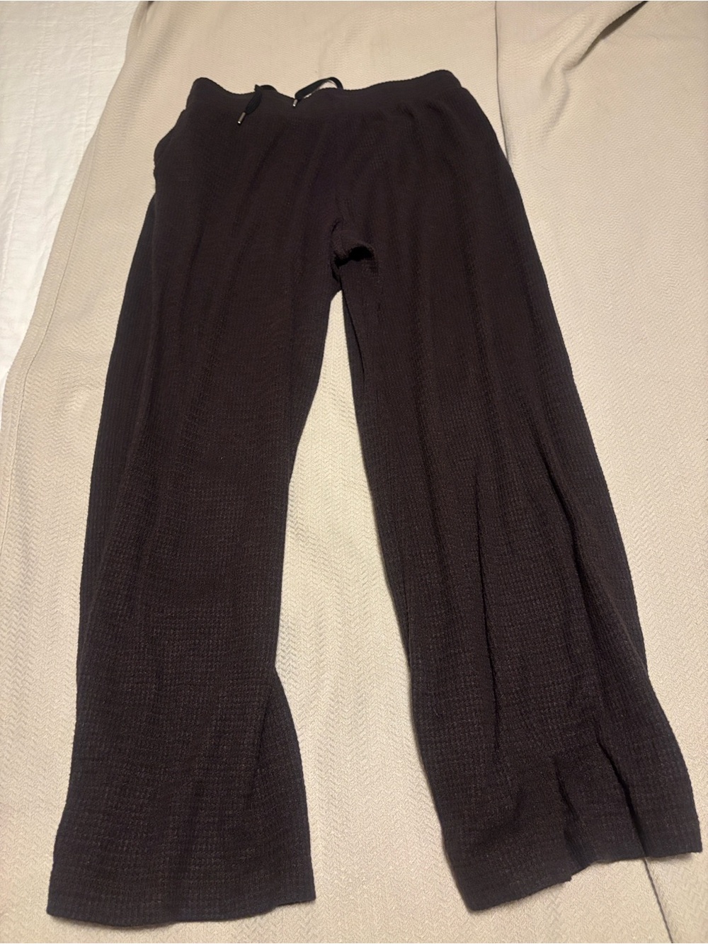 Madewell Wide Leg Knit Pants in Black